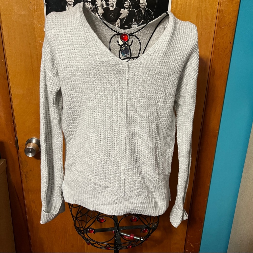 Ruby moon gray waffle top shirt nwt new size xs